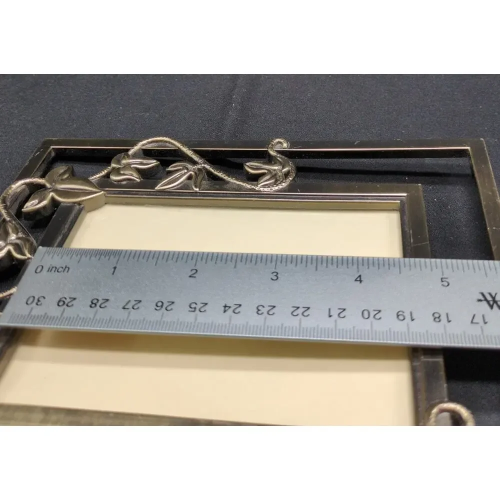 Weston Gallery Sonoma Pewter Collage Frame Ivy Leaves Openwork Windowpane Vtg